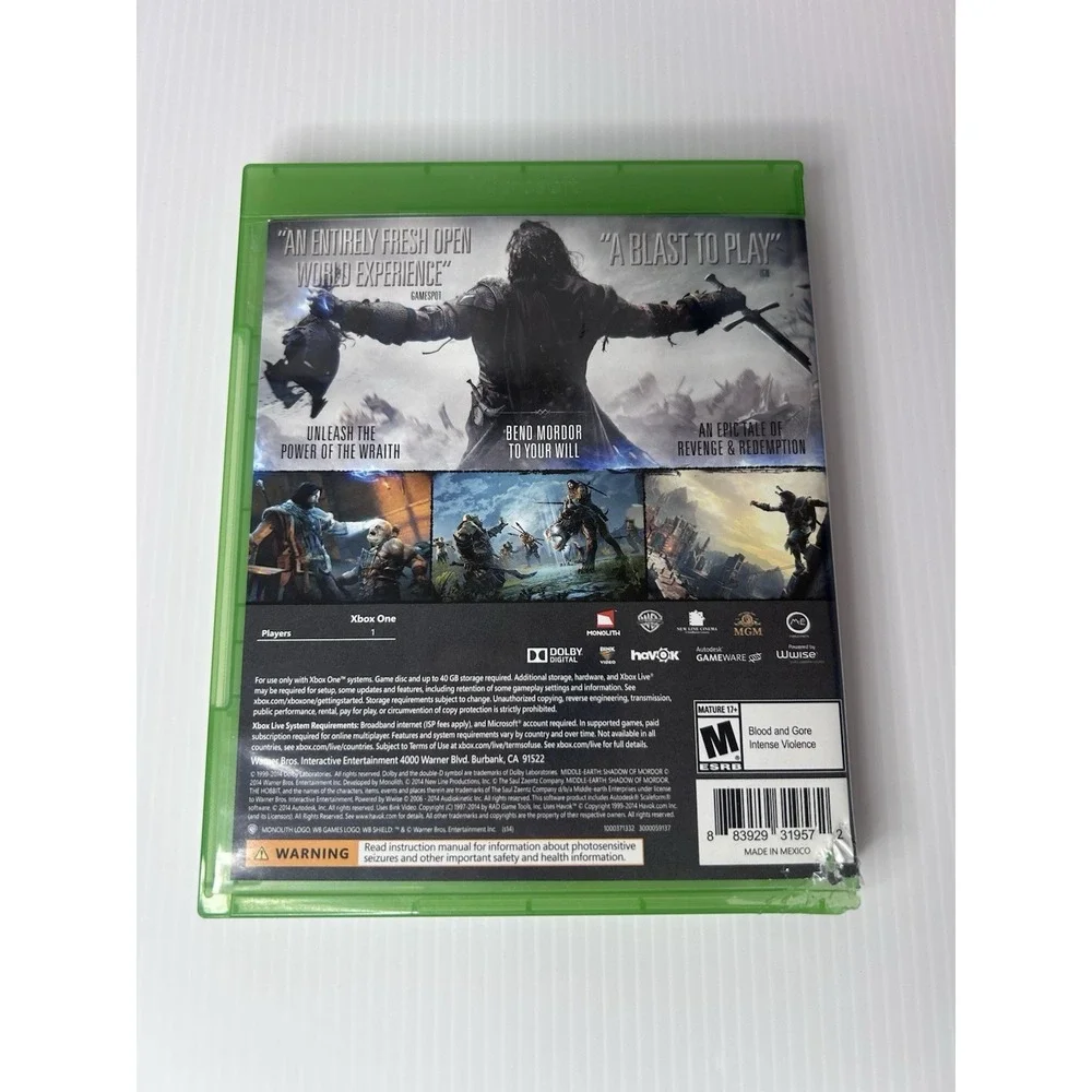 Middle-Earth: Shadow of Mordor Microsoft Xbox One Game